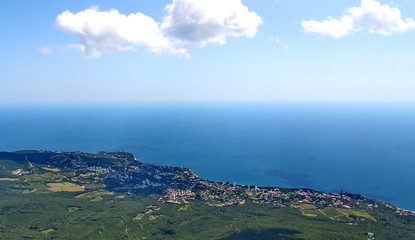 View on Yalta city from the Ai-Petri mountain