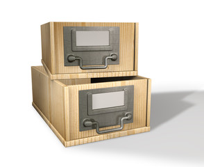 Obraz premium Karteikasten - Schublade 2er