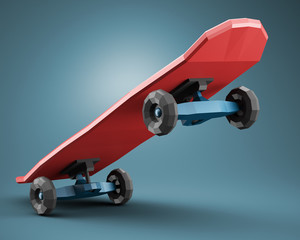 Low polygonal skateboard © Andrey Kudrin