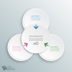 Infographics Vector Background 3-Step Process