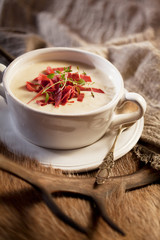 Smoked reindeer soup