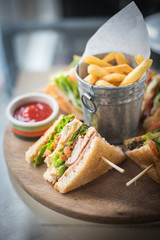 Freshly made clubsandwiches