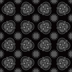 Elegant dark antique background image of round line flower