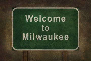 Welcome to Milwaukee roadside sign illustration