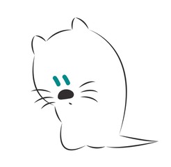 Cute baby cat cartoon