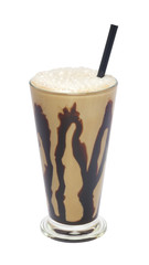 coffee milkshake isolated on white background