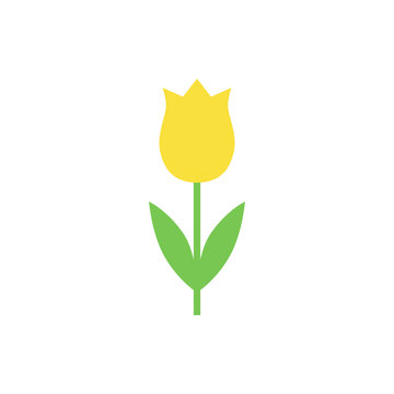 Tulip vector icon. Tulip in a flat style.