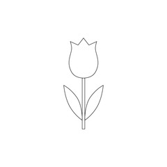 Vector icon tulip silhouette.