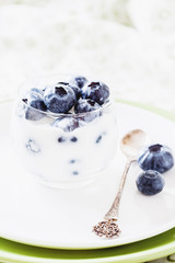 Yogurt with Fresh Blueberries