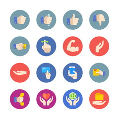 Fototapeta premium Hands icons