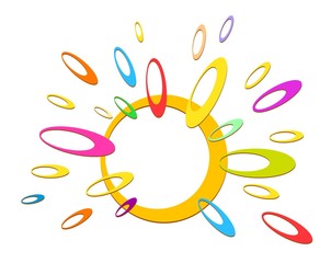 Logo of abstract sun. 