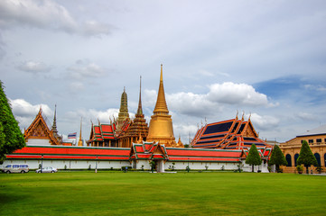 Public royal temple with sky background