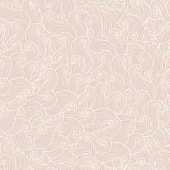 Hand drawn seamless wave  background.