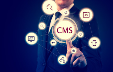The concept of cms content management system website administration