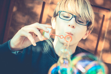 an ordinary day - soap bubbles after school