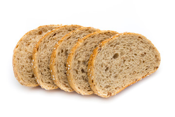 Bread isolated on the white background.