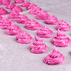 The process of making homemade pink marshmallow