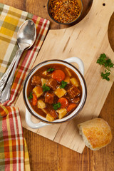 Beef Stew with Potatoes and Carrots. Selective focus.