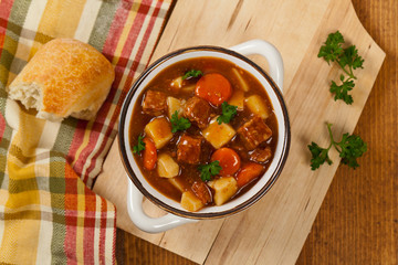 Beef Stew with Potatoes and Carrots. Selective focus.
