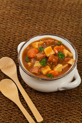 Beef Stew with Potatoes and Carrots. Selective focus.