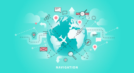 Web banner of map navigation