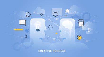 Web banner of creative process
