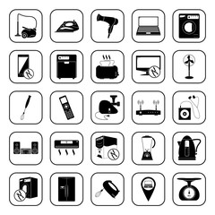 Appliances 25 icons set for web and mobile