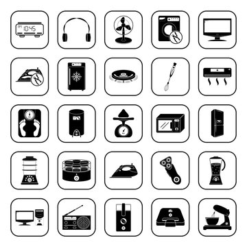 Appliances 25 icons set for web and mobile