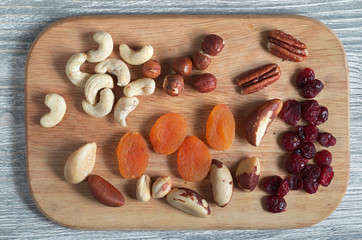 Nuts and dried fruits – granola