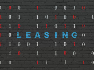 Business concept: Leasing on wall background