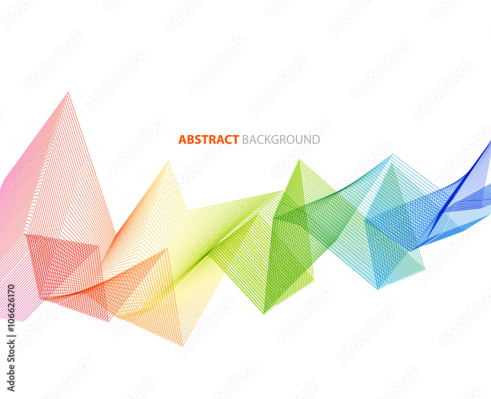Poster Abstract color wave design element