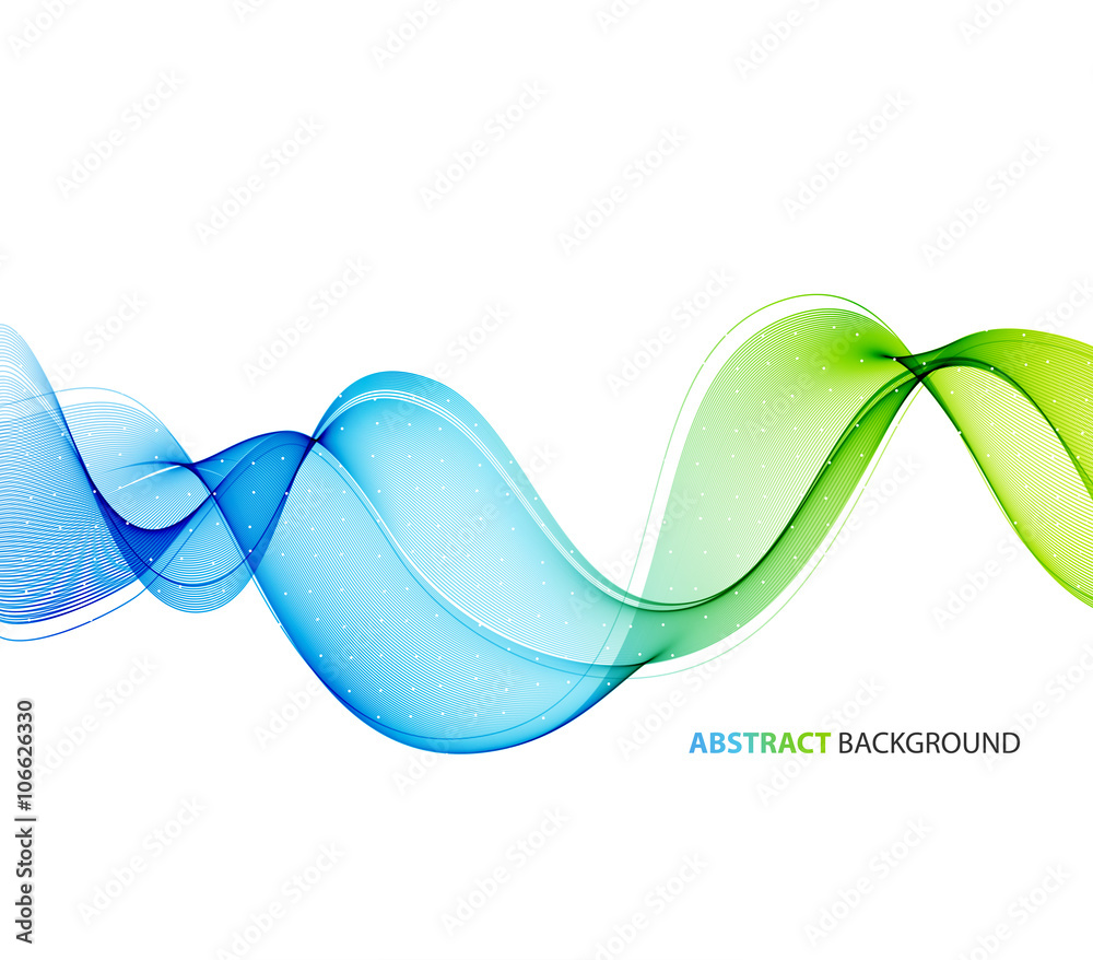 Poster Abstract color wave design element