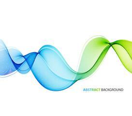 Abstract color wave design element