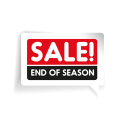 Sale - End of season label vector