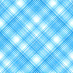 Seamless cross blue colors, checkered diagonal pattern. Vector E