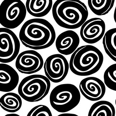 Grunge spiral background.Vector pattern with spirals.Vector template. - 106631507