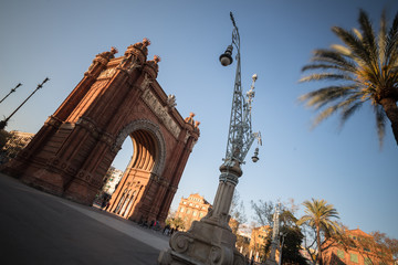 arc de triomf building barcelona spain