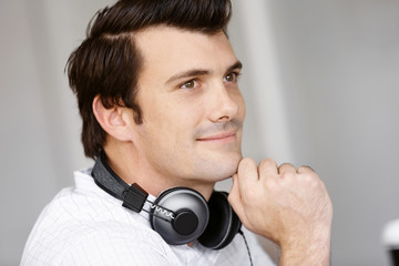 Young man with headphones