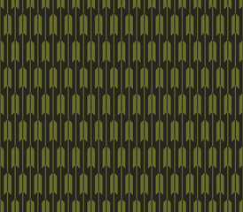Obraz premium Seamless olive green op art japanese kimono arrows pattern vector