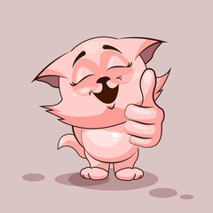 Cat thumb up