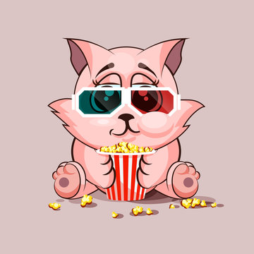 Cat watching a movie