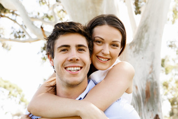 Young couple in the park