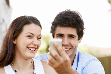 Young couple in the park