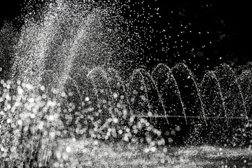 Fountain working partially defocused image.