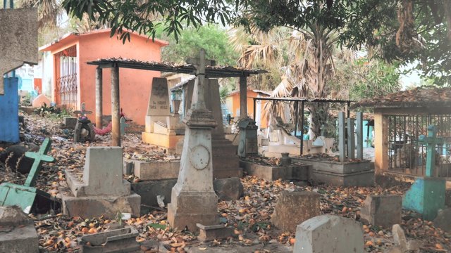 Colorful graves in the cemetery of Tapachula, Chiapas. 4k