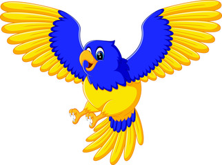 illustration of Cartoon macaw smile
