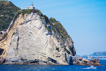 Capo Miseno Lighthouse - obrazy, fototapety, plakaty