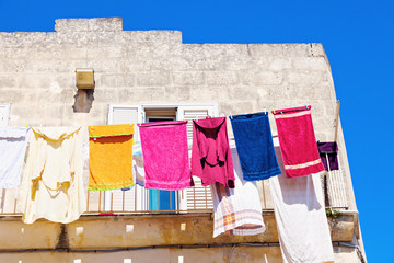 Laundry on the balcony - Sassi in Matera
