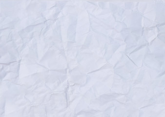 light blue-white color paper is full of being wrinkled