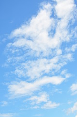 Clouds in the blue sky for background.